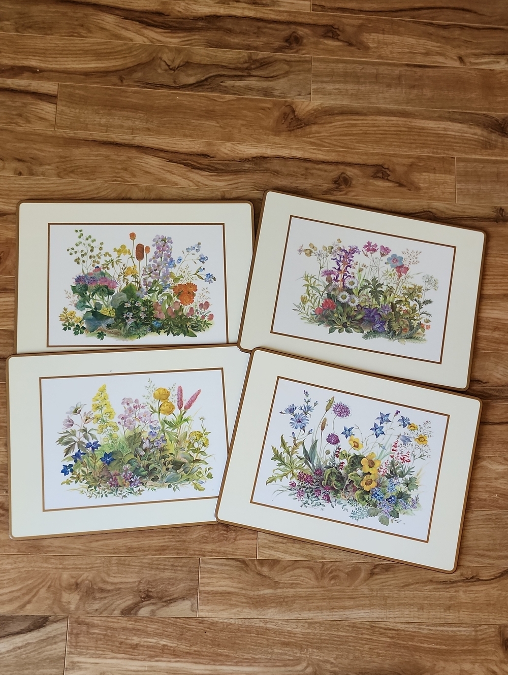 4 Vintage Pimpernel Meadow Flowers Placemats